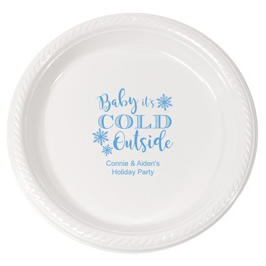 Baby It's Cold Outside Plastic Plates